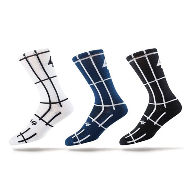 Cycling Socks 3/4 Crew Classic Grid