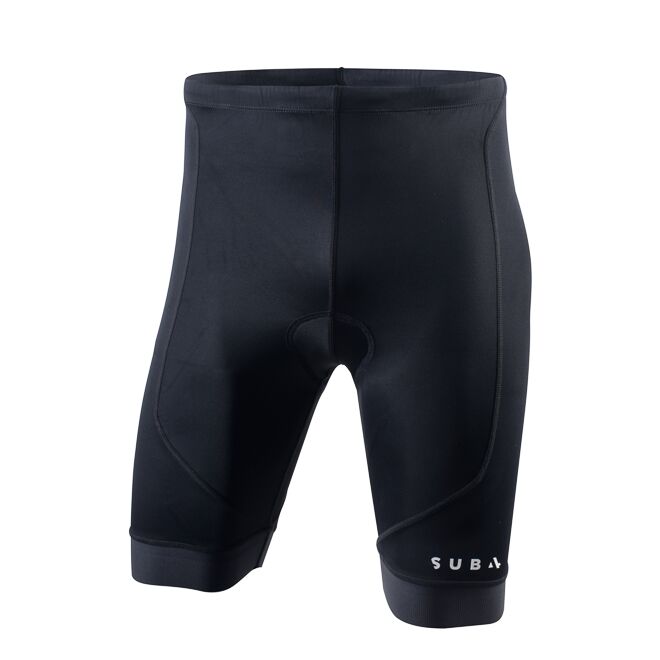 Black Triathlon Shorts on white background 