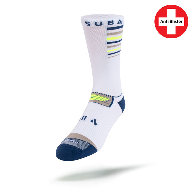 Cycling Socks DRYLYTE Blister Free 3/4 Crew White
