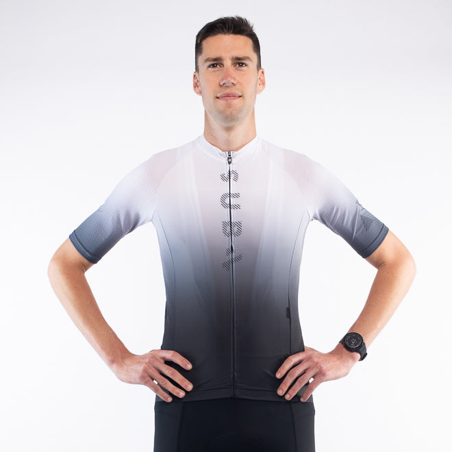 Cycling Jersey Euro Pro  White Fade