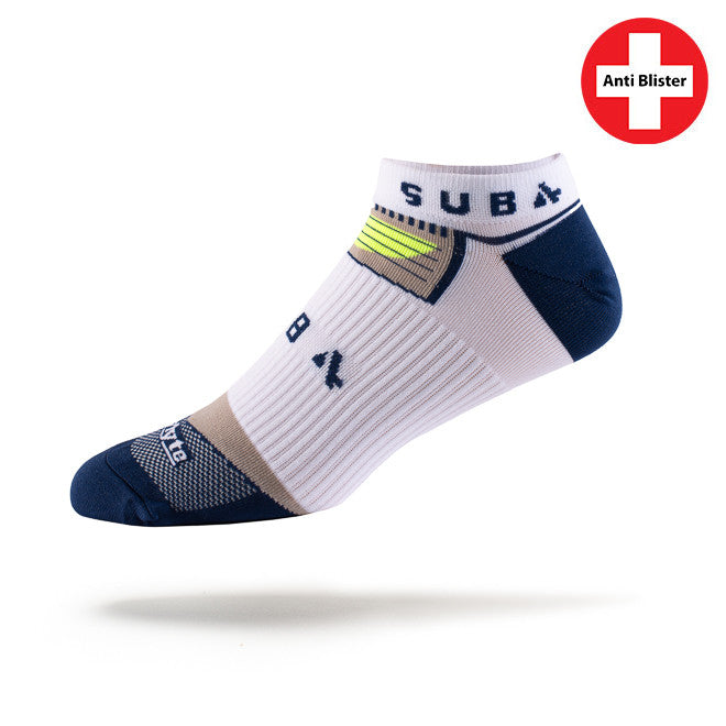 Running Socks DRYLYTE Blister Free Low Rise White