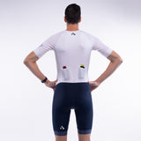 Triathlon Speedsuit White/Navy Print